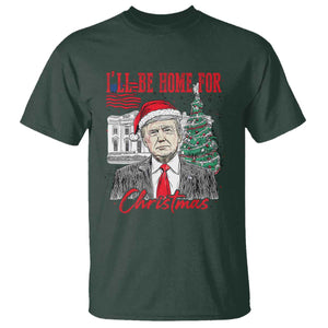 Christmas Trump T Shirt I'll Be Home For Xmas 2024 Retro Vintage TS02 Dark Forest Green Print Your Wear