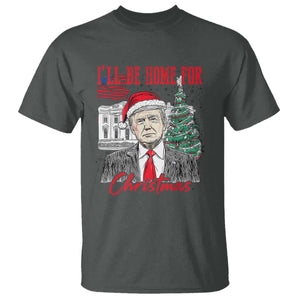 Christmas Trump T Shirt I'll Be Home For Xmas 2024 Retro Vintage TS02 Dark Heather Print Your Wear