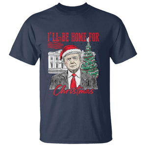 Christmas Trump T Shirt I'll Be Home For Xmas 2024 Retro Vintage TS02 Navy Print Your Wear