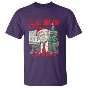 Christmas Trump T Shirt I'll Be Home For Xmas 2024 Retro Vintage TS02 Purple Print Your Wear