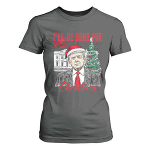 Christmas Trump T Shirt For Women I'll Be Home For Xmas 2024 Retro Vintage TS02 Dark Heather Print Your Wear