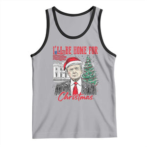 Christmas Trump Tank Top I'll Be Home For Xmas 2024 Retro Vintage TS02 Athletic Heather Black Print Your Wear