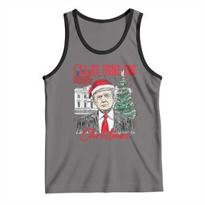 Christmas Trump Tank Top I'll Be Home For Xmas 2024 Retro Vintage TS02 Deep Heather Black Print Your Wear