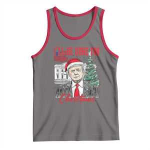 Christmas Trump Tank Top I'll Be Home For Xmas 2024 Retro Vintage TS02 Deep Heather Red Print Your Wear