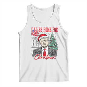 Christmas Trump Tank Top I'll Be Home For Xmas 2024 Retro Vintage TS02 White Print Your Wear