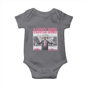 Trump Won 2024 Pink Baby Onesie Daddy's Home TS02 Charcoal Print Your Wear