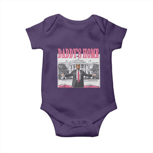 Trump Won 2024 Pink Baby Onesie Daddy's Home TS02 Purple Print Your Wear