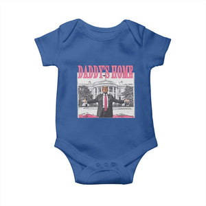 Trump Won 2024 Pink Baby Onesie Daddy's Home TS02 Royal Blue Print Your Wear