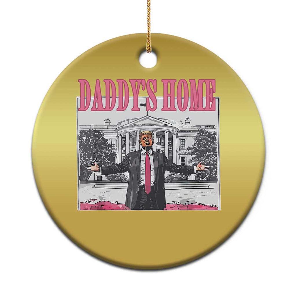 Trump Won 2024 Pink Christmas Ornament Daddy's Home TS02 Print Your Wear