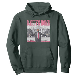 Trump Won 2024 Pink Hoodie Daddy's Home TS02 Dark Forest Green Print Your Wear