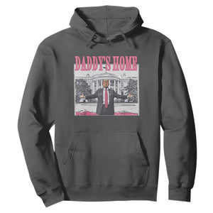 Trump Won 2024 Pink Hoodie Daddy's Home TS02 Dark Heather Print Your Wear