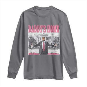 Trump Won 2024 Pink Long Sleeve Shirt Daddy's Home TS02 Charcoal Print Your Wear