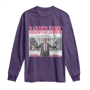 Trump Won 2024 Pink Long Sleeve Shirt Daddy's Home TS02 Purple Print Your Wear