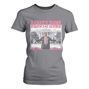 Trump Won 2024 Pink T Shirt For Women Daddy's Home TS02 Charcoal Print Your Wear