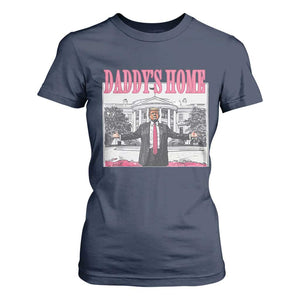 Trump Won 2024 Pink T Shirt For Women Daddy's Home TS02 Navy Print Your Wear