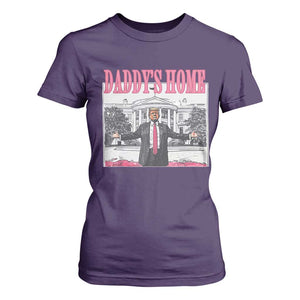 Trump Won 2024 Pink T Shirt For Women Daddy's Home TS02 Purple Print Your Wear