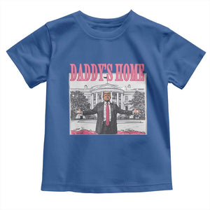 Trump Won 2024 Pink Toddler T Shirt Daddy's Home TS02 Royal Blue Print Your Wear