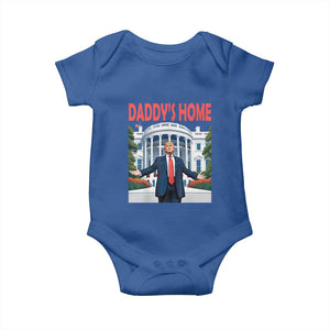 Trump Won 2024 Baby Onesie Trump Daddys Home White House TS02 Royal Blue Print Your Wear