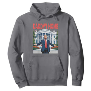 Trump Won 2024 Hoodie Trump Daddys Home White House TS02 Charcoal Print Your Wear