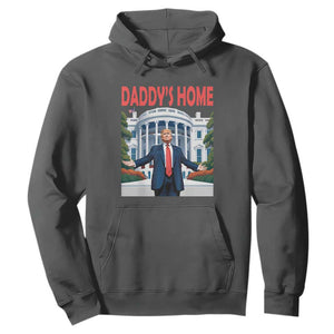 Trump Won 2024 Hoodie Trump Daddys Home White House TS02 Dark Heather Print Your Wear