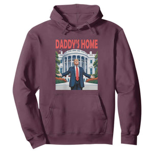 Trump Won 2024 Hoodie Trump Daddys Home White House TS02 Maroon Print Your Wear