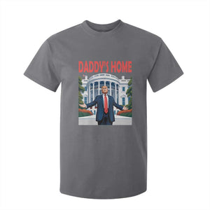 Trump Won 2024 T Shirt For Kid Trump Daddys Home White House TS02 Charcoal Print Your Wear