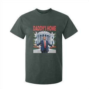 Trump Won 2024 T Shirt For Kid Trump Daddys Home White House TS02 Dark Forest Green Print Your Wear