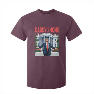 Trump Won 2024 T Shirt For Kid Trump Daddys Home White House TS02 Maroon Print Your Wear