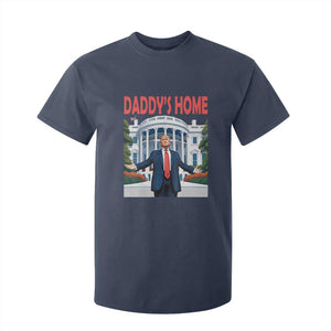 Trump Won 2024 T Shirt For Kid Trump Daddys Home White House TS02 Navy Print Your Wear