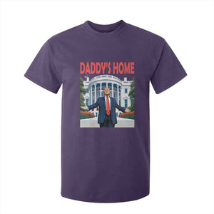 Trump Won 2024 T Shirt For Kid Trump Daddys Home White House TS02 Purple Print Your Wear