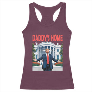 Trump Won 2024 Racerback Tank Top Trump Daddys Home White House TS02 Maroon Print Your Wear