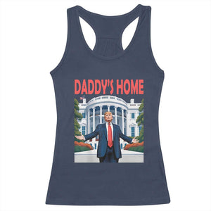 Trump Won 2024 Racerback Tank Top Trump Daddys Home White House TS02 Navy Print Your Wear