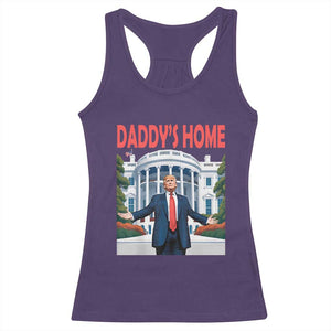 Trump Won 2024 Racerback Tank Top Trump Daddys Home White House TS02 Purple Print Your Wear