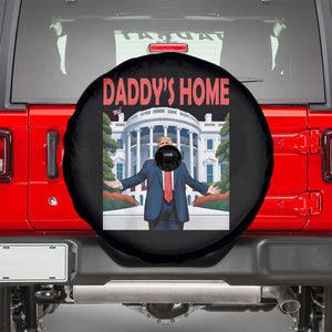 Trump Won 2024 Spare Tire Cover Trump Daddys Home White House TS02 Black Print Your Wear