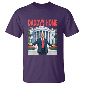 Trump Won 2024 T Shirt Trump Daddys Home White House TS02 Purple Print Your Wear