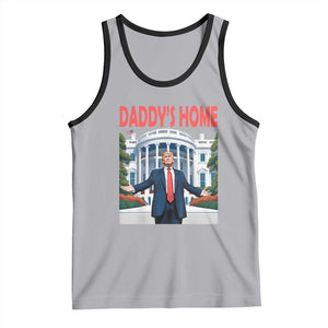 Trump Won 2024 Tank Top Trump Daddys Home White House TS02 Athletic Heather Black Print Your Wear