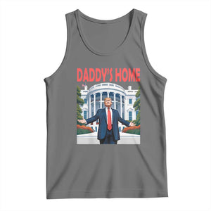 Trump Won 2024 Tank Top Trump Daddys Home White House TS02 Black Heather Print Your Wear