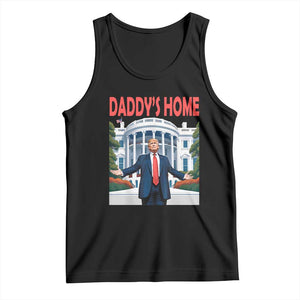 Trump Won 2024 Tank Top Trump Daddys Home White House TS02 Black Print Your Wear