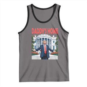 Trump Won 2024 Tank Top Trump Daddys Home White House TS02 Deep Heather Black Print Your Wear