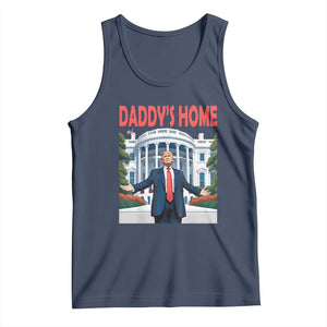 Trump Won 2024 Tank Top Trump Daddys Home White House TS02 Navy Print Your Wear