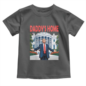 Trump Won 2024 Toddler T Shirt Trump Daddys Home White House TS02 Dark Heather Print Your Wear