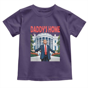 Trump Won 2024 Toddler T Shirt Trump Daddys Home White House TS02 Purple Print Your Wear