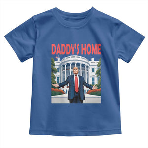 Trump Won 2024 Toddler T Shirt Trump Daddys Home White House TS02 Royal Blue Print Your Wear