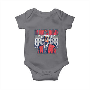 Trump Won 2024 Baby Onesie Daddy's Home TS02 Charcoal Print Your Wear