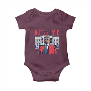 Trump Won 2024 Baby Onesie Daddy's Home TS02 Maroon Print Your Wear