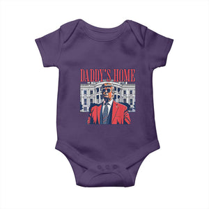 Trump Won 2024 Baby Onesie Daddy's Home TS02 Purple Print Your Wear