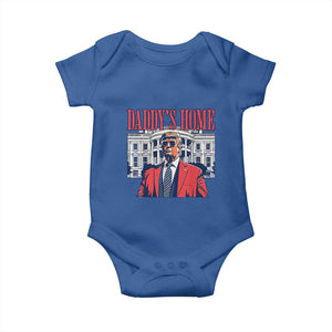 Trump Won 2024 Baby Onesie Daddy's Home TS02 Royal Blue Print Your Wear