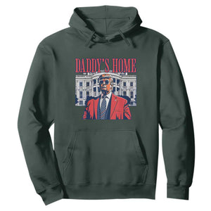 Trump Won 2024 Hoodie Daddy's Home TS02 Dark Forest Green Print Your Wear