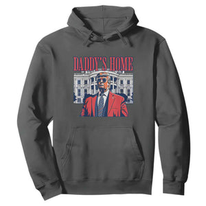 Trump Won 2024 Hoodie Daddy's Home TS02 Dark Heather Print Your Wear