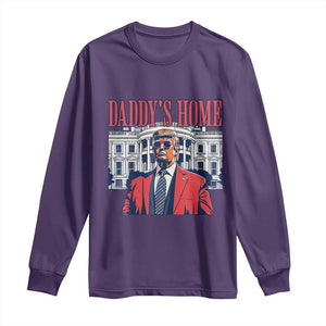 Trump Won 2024 Long Sleeve Shirt Daddy's Home TS02 Purple Print Your Wear